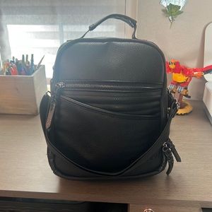 Vegan Leather Backpack/Crossbody Bag
